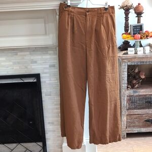 ✨ Brown High-Waisted Wide Leg Trousers - Madewell - The Harlow - Size 8 ✨